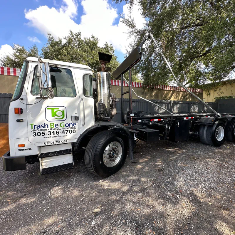 trash be gone truck parked southwest ranches fl